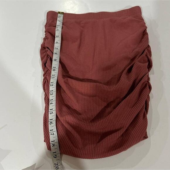 Sundry For Evereve Soleil La Lune Mauve Jam Ruched Mini Skirt Size 2 Medium New! - Picture 11 of 16